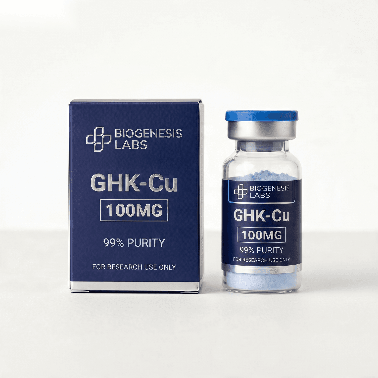 Vial y estuche de GHK-Cu Biogenesis